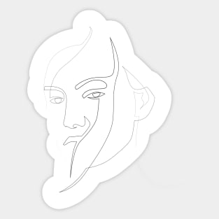 close up portrait Sticker